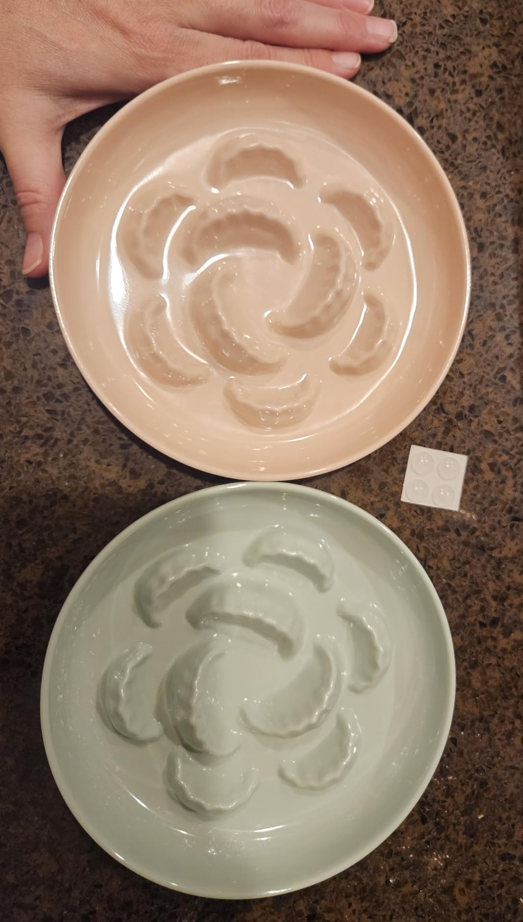 2 Pcs Cat Slow Feeder Bowl Set - Unbreakable Melamine Puzzle cat Bowl for Slow Eating - Cat Dish for Wet & Dry Food- Whisker Friendly & Dishwasher Safe & Non Slip Design - Customer Photo 1