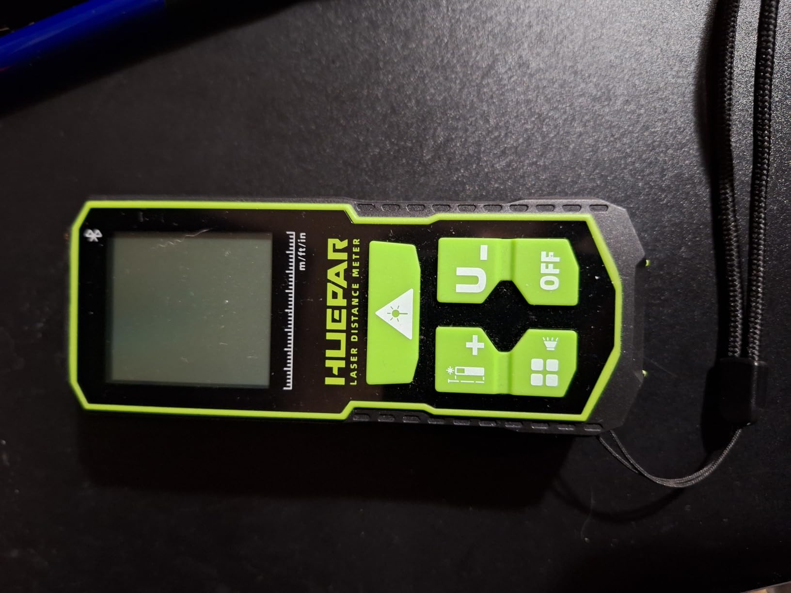 Huepar 330Ft Green Laser Measurement Tool with APP Control, Rechargeable Bluetooth Distance Meter 1/16 High Accuracy, Angle Sensor, Multiple Modes, IP54 Waterproof Durable for Home & Construction customer photo 1