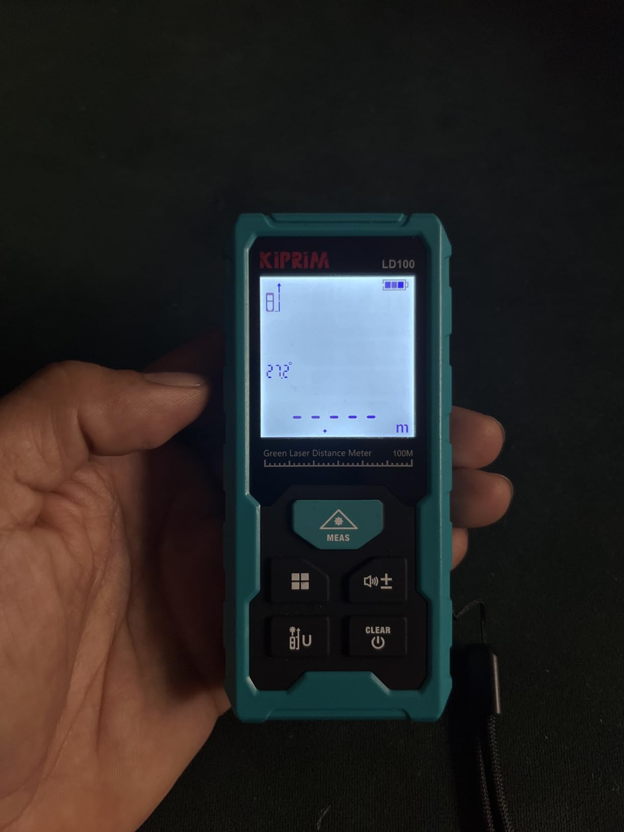 Kiprim Green Laser Distance Meter, 328ft Measuring Tool with USB Type-C Rechargeable Battery, 1/16 Accuracy, Electronic Level, 10 Modes, Class II Laser, Reflector Plate LD100 customer photo 1