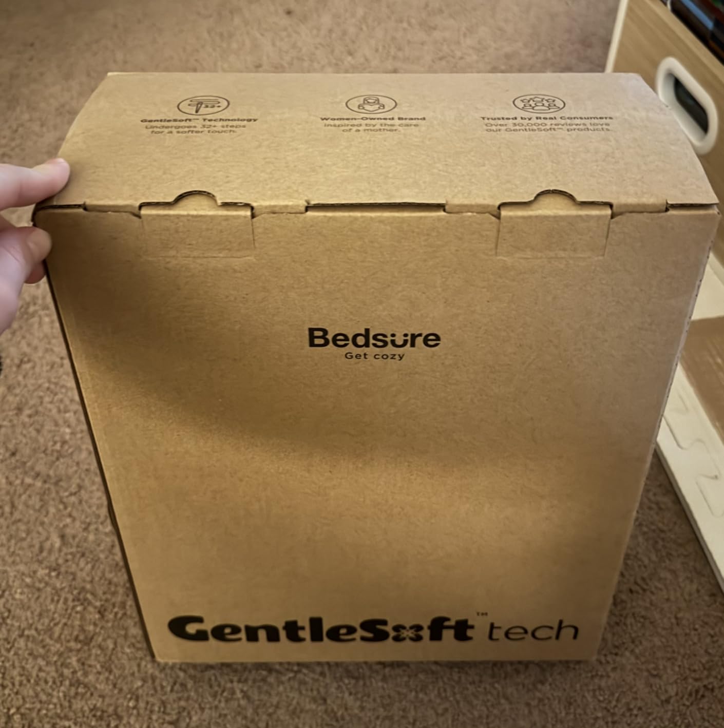 Bedsure 100% GOTS Organic Cotton Sheets, Fair Trade Certified Queen Bedding Set, Eco-Friendly, Soft, 17 inches Deep Pocket Queen Sheet, Sateen Weave Cotton Luxurious Hotel Bed Set Customer Review Bedsure 100% GOTS Organic Cotton Sheets, Fair Trade Certified Queen Bedding Set, Eco-Friendly, Soft, 17 inches Deep Pocket Queen Sheet, Sateen Weave Cotton Luxurious Hotel Bed Set - Customer Photo 2