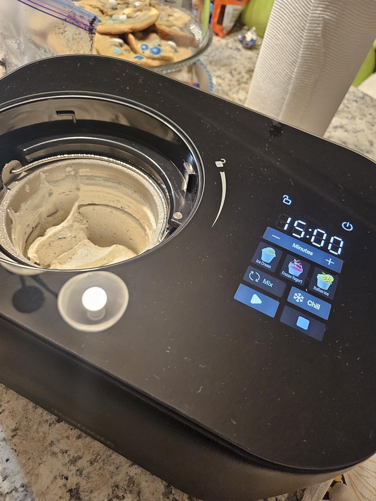 Iceman by Chefman Ice Cream Maker, No Pre-Freezing with Built-In Compressor, Makes Ice Cream, Froyo, Sorbet, Sherbet, Italian Ice, Frozen Yogurt, Digital Display w/ 3 Presets, 2 Pint Inserts Included - Customer Photo 4