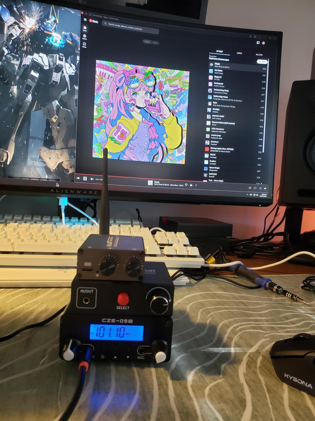 AZWang 1000FT Long Range FM Transmitter Stereo Mini Radio Station for Church Drive-in Movie, Church Parking Lot, Lights Fireworks Show - Customer Photo 2