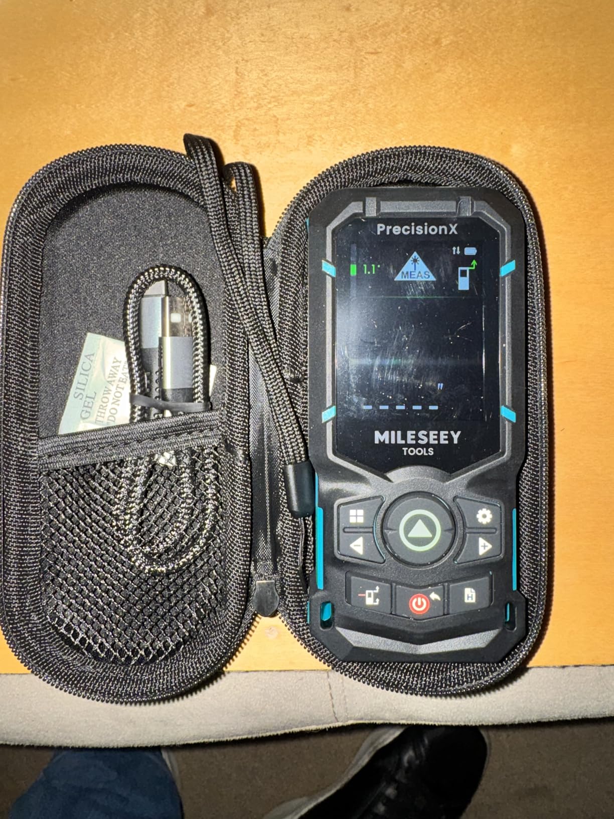 MILESEEY S50 Green-Beam Laser Distance Measure - 400ft Laser Measure, P2P, Side-Laser Alignment, Rechargeable, 2.4 IPS Backlit Display, Area/Volume Measurement, 8 Units, Indoor & Outdoor customer photo 1