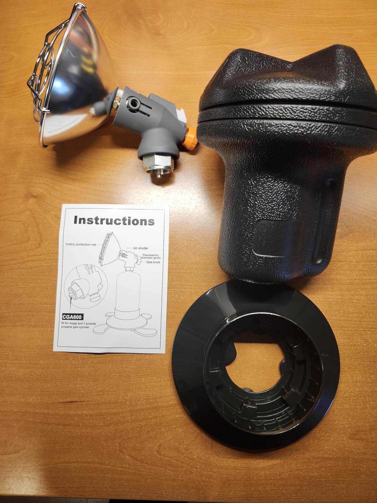 Portable Propane Heater Outdoor Camping Heater, 8500 BTU, Piezo Ignition, for Patio Tent Picnic Ice Fishing, With Cylinder Base Holder & Storage Case (Without Tank) - Customer Photo 2
