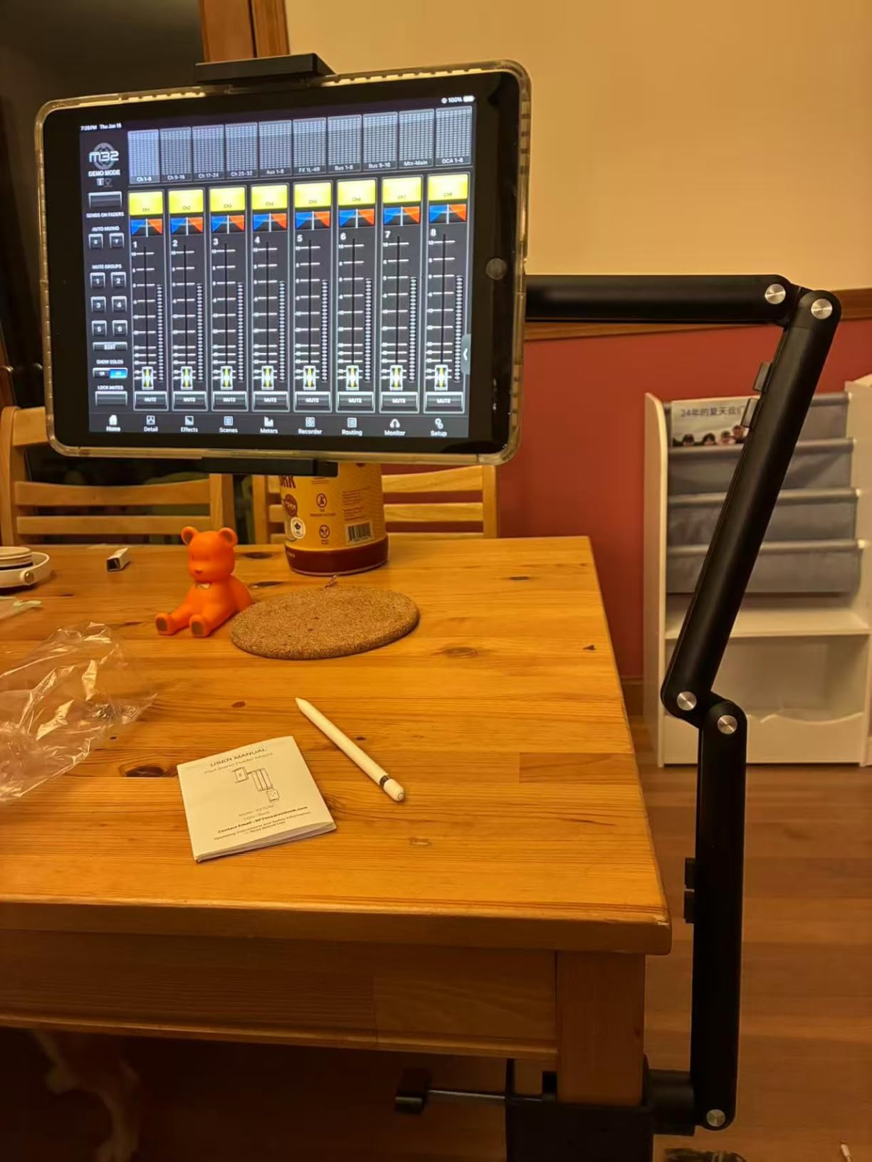 iPad Holder for Desk, Adjustable Tablet Arm iPad Desk Mount with C-Clamp, 30