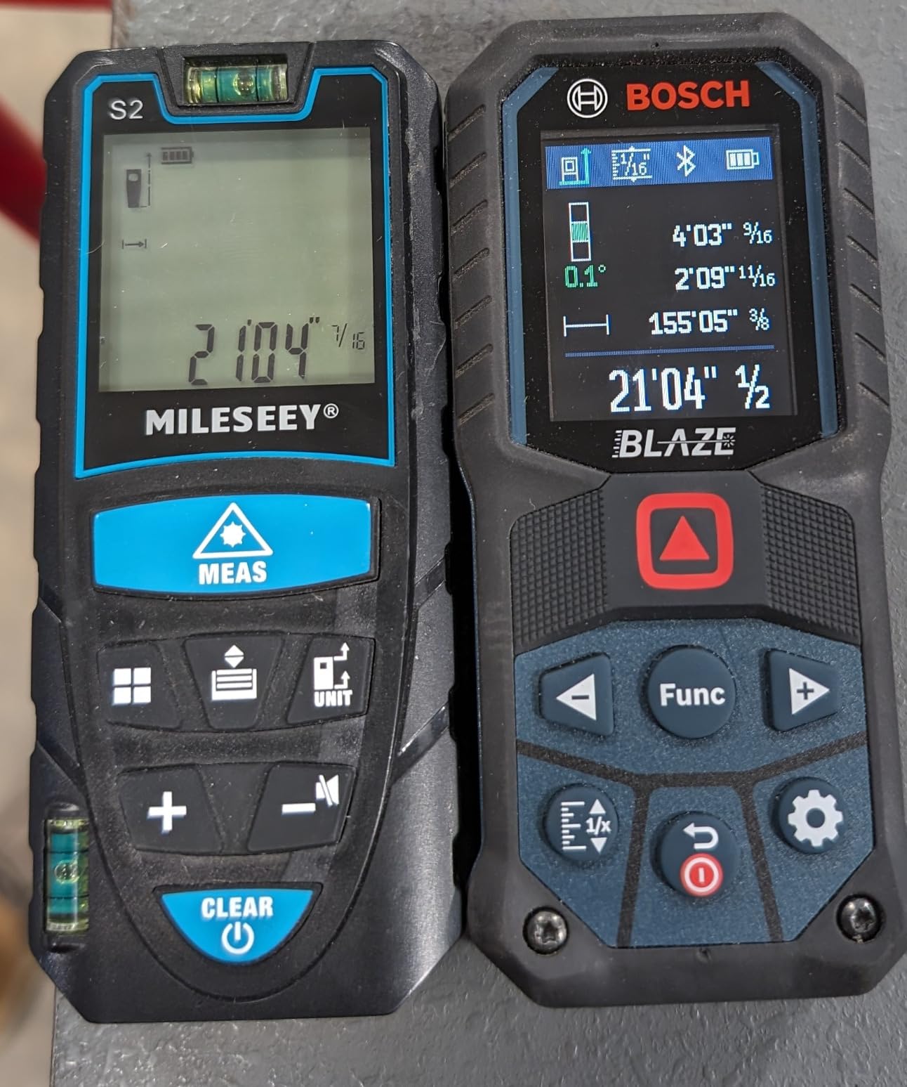 Laser Measure 50M/165ft, RockSeed Digital Laser Distance Meter with 2 Bubble Levels, Portable M/in/Ft Unit Switching Backlit LCD and Measuring Distance/Area/Volume/Pythagorean customer photo 2