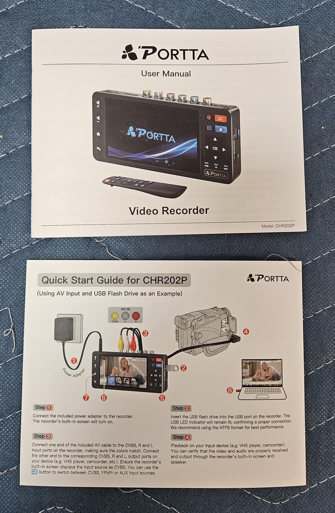 Portta VD22P VHS to Digital Converter with 5