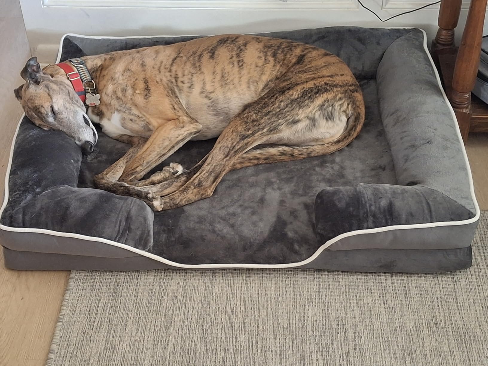 Sweetcrispy Donut Dog Bed, XL Large Round Calming Cat Bed with Washable Waterproof Cushion, Anti-Anxiety & Anti-Slip Fluffy Cuddle Cozy Faux Fur Plush for Pet Puppy Indoor Sleeping Customer Review Sweetcrispy Donut Dog Bed, XL Large Round Calming Cat Bed with Washable Waterproof Cushion, Anti-Anxiety & Anti-Slip Fluffy Cuddle Cozy Faux Fur Plush for Pet Puppy Indoor Sleeping - Customer Photo 2