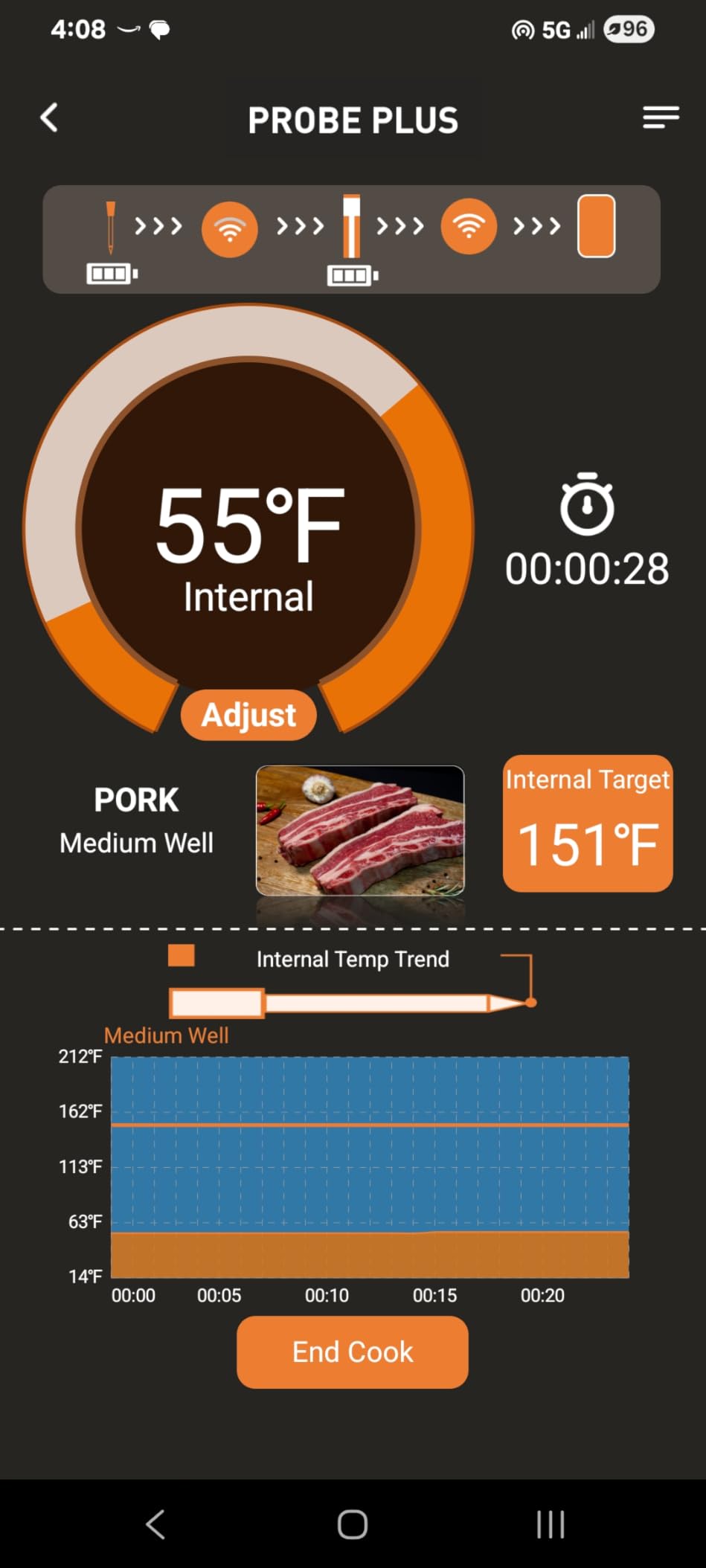 Oven Wireless Meat Thermometer: Smart 572°F Oven-Safe Stainless Steel Probe with 900ft Bluetooth Range for Juicy Meat - Easy Setup App Auto Alerts Dishwasher Safe for Grilling Cooking Smoking customer photo 2