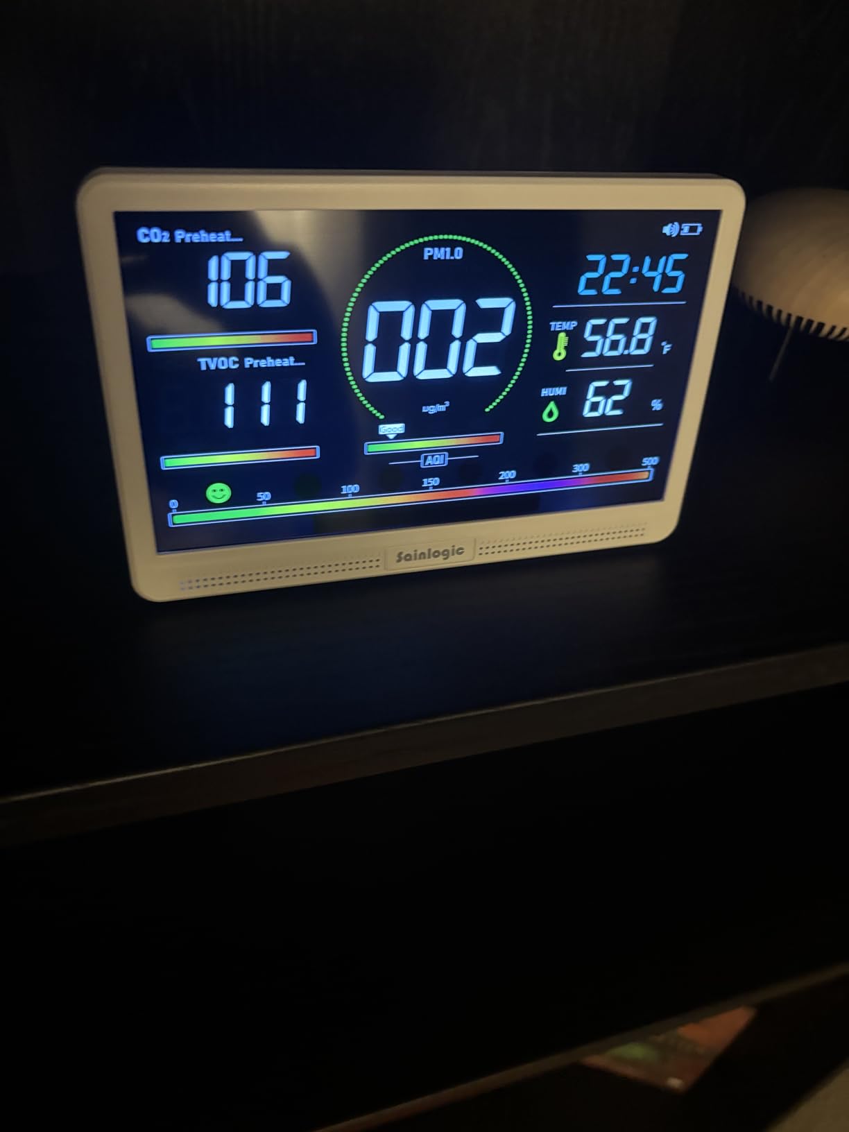 Sainlogic 16 in 1 Professional Air Quality Monitor Indoor with 7.2
