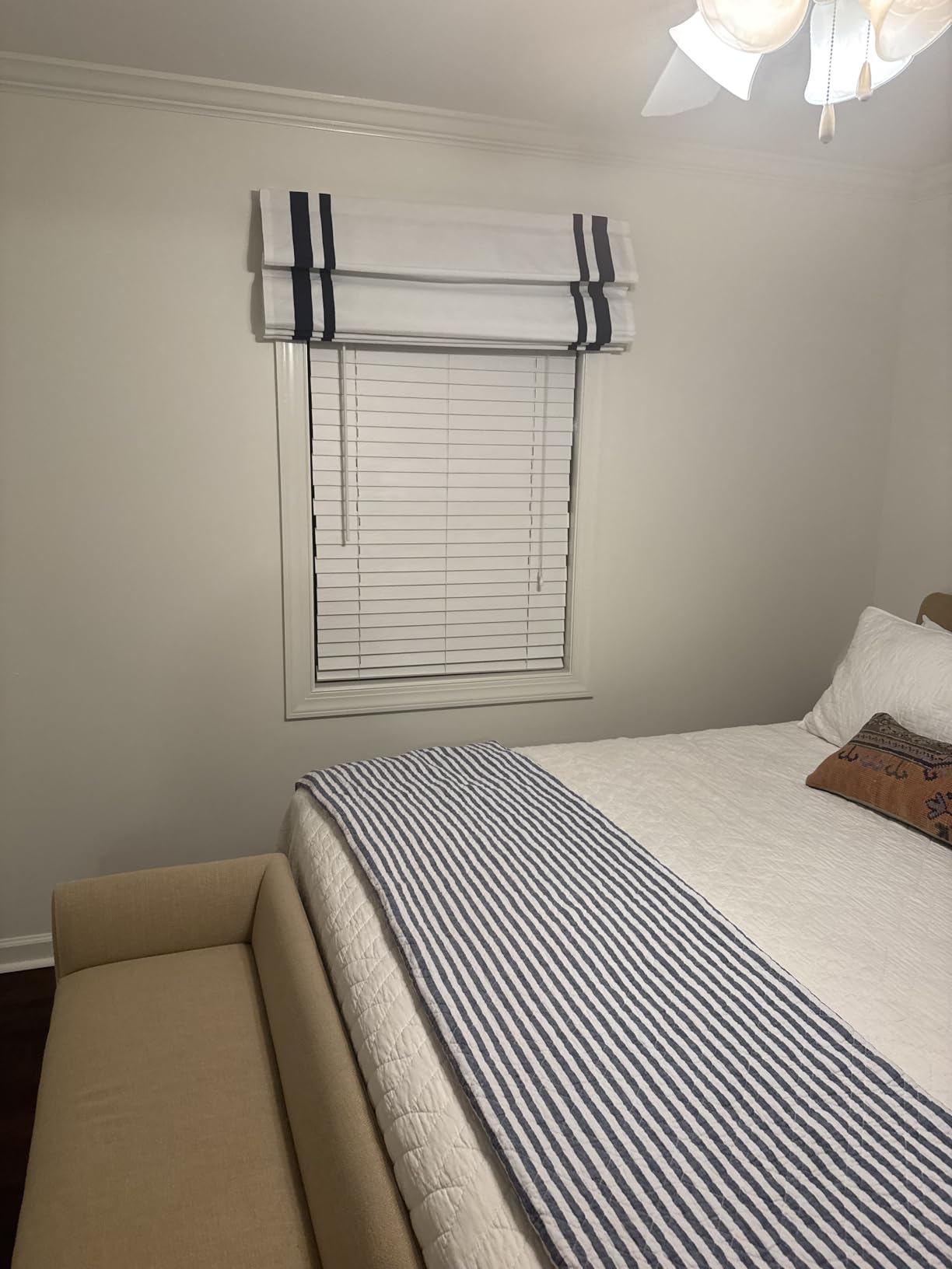No Drill Cordless Bamboo Roman Shades, Blackout Custom Window Blinds, No Tools Light Filtering Roman Bamboo Blinds for Living Room & Bedroom, Honey Autumn Customer Review No Drill Cordless Bamboo Roman Shades, Blackout Custom Window Blinds, No Tools Light Filtering Roman Bamboo Blinds for Living Room & Bedroom, Honey Autumn - Customer Photo 2