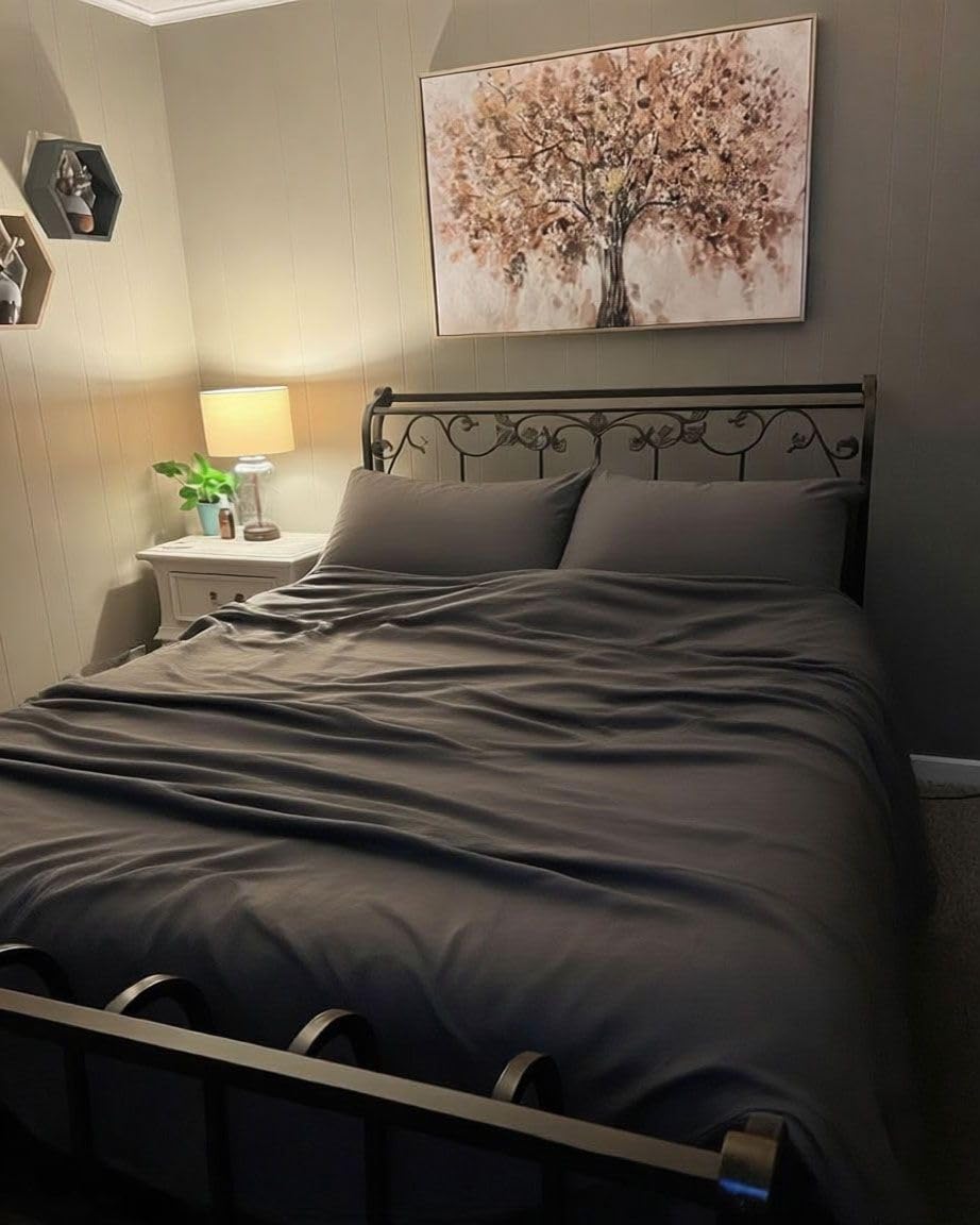 Davmabcjy 100% Viscose Derived from Bamboo Sheets Queen Size, Hotel Luxury Bed Sheets Set, Deep Pocket Up to 16 Inches, Ultra Soft Cooling Sheets 4pcs Customer Review Davmabcjy 100% Viscose Derived from Bamboo Sheets Queen Size, Hotel Luxury Bed Sheets Set, Deep Pocket Up to 16 Inches, Ultra Soft Cooling Sheets 4pcs - Customer Photo 2