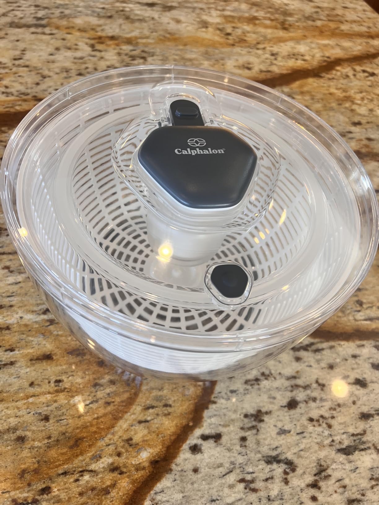 Calphalon Aero 6.3 Qt Stainless Steel Salad Spinner, Fruit Wahser, Fruit Washing Bowl with Strainer, Vegertable Cleaner, Salad Cleaner, Lettuce Washer - Customer Photo 1