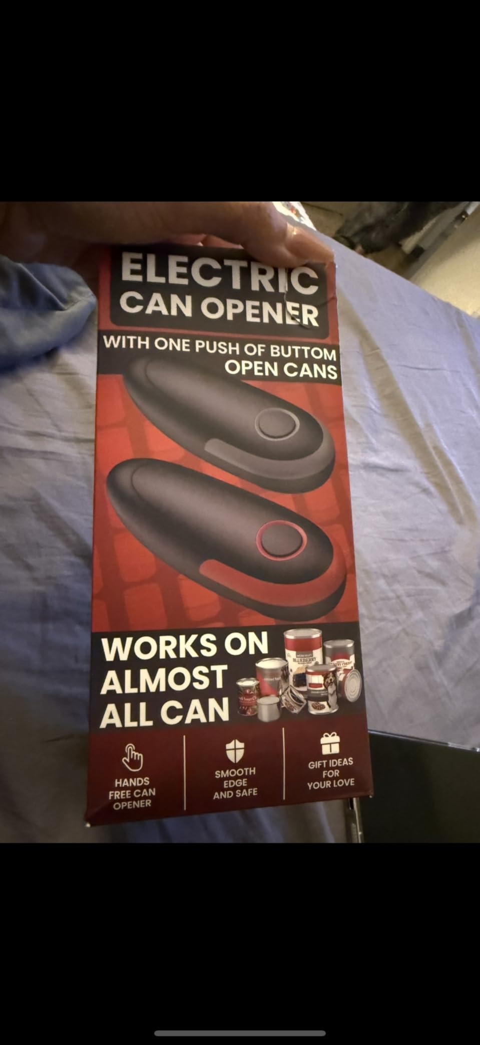 One Touch Electric Can Opener Fits All Can Sizes, Electric Can Openers for Kitchen Food Safe with Smooth Edge, Kitchen Gadgets Battery Operated Can Openers for Seniors, Arthritis and Chef - Customer Photo 2