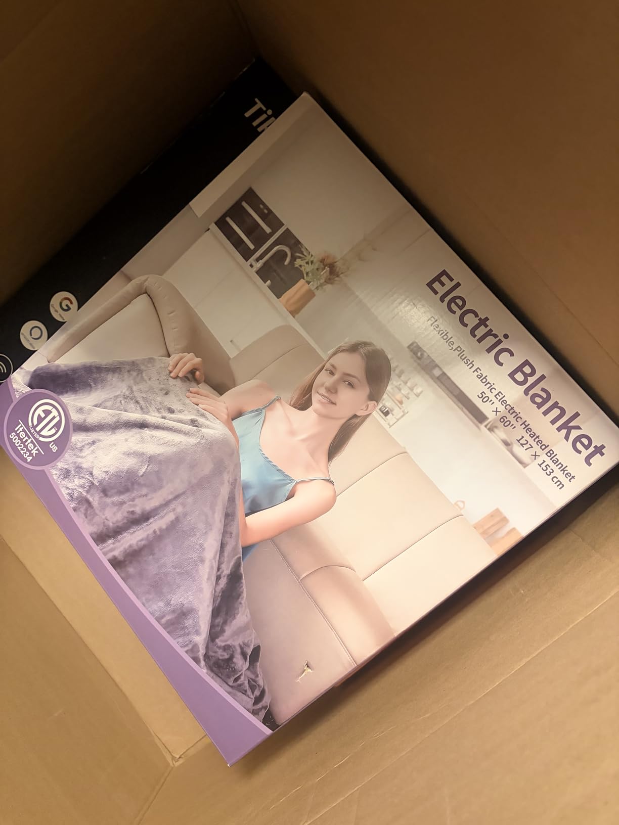 Heated Throw Blanket with 1-9 hrs Timer Auto-Off & 8 Heating Levels, Flannel Electric Blanket Full Body Warmth, ETL Certified & Machine Washable - Customer Photo 1