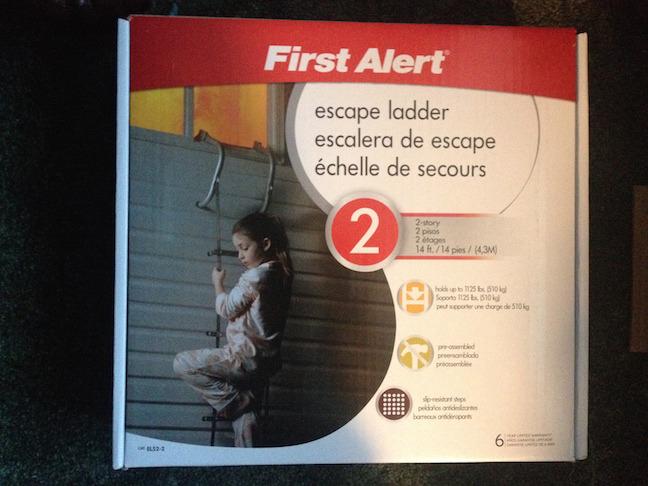 First Alert Two-Story Fire Escape Ladder, Steel, Anti-Slip, EL52-2, Black customer photo 1