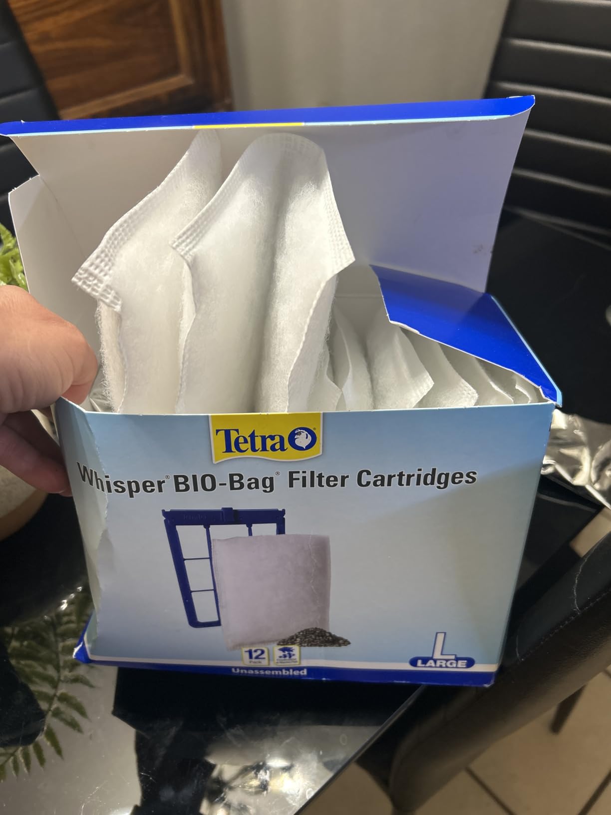 Tetra Whisper Bio-Bag Filter Aquarium Cartridges, Large Filter for Freshwater and Marine Fish, Removes Odors and Discoloration, Easy to Assemble, 12 Large Blue Filters customer photo 2