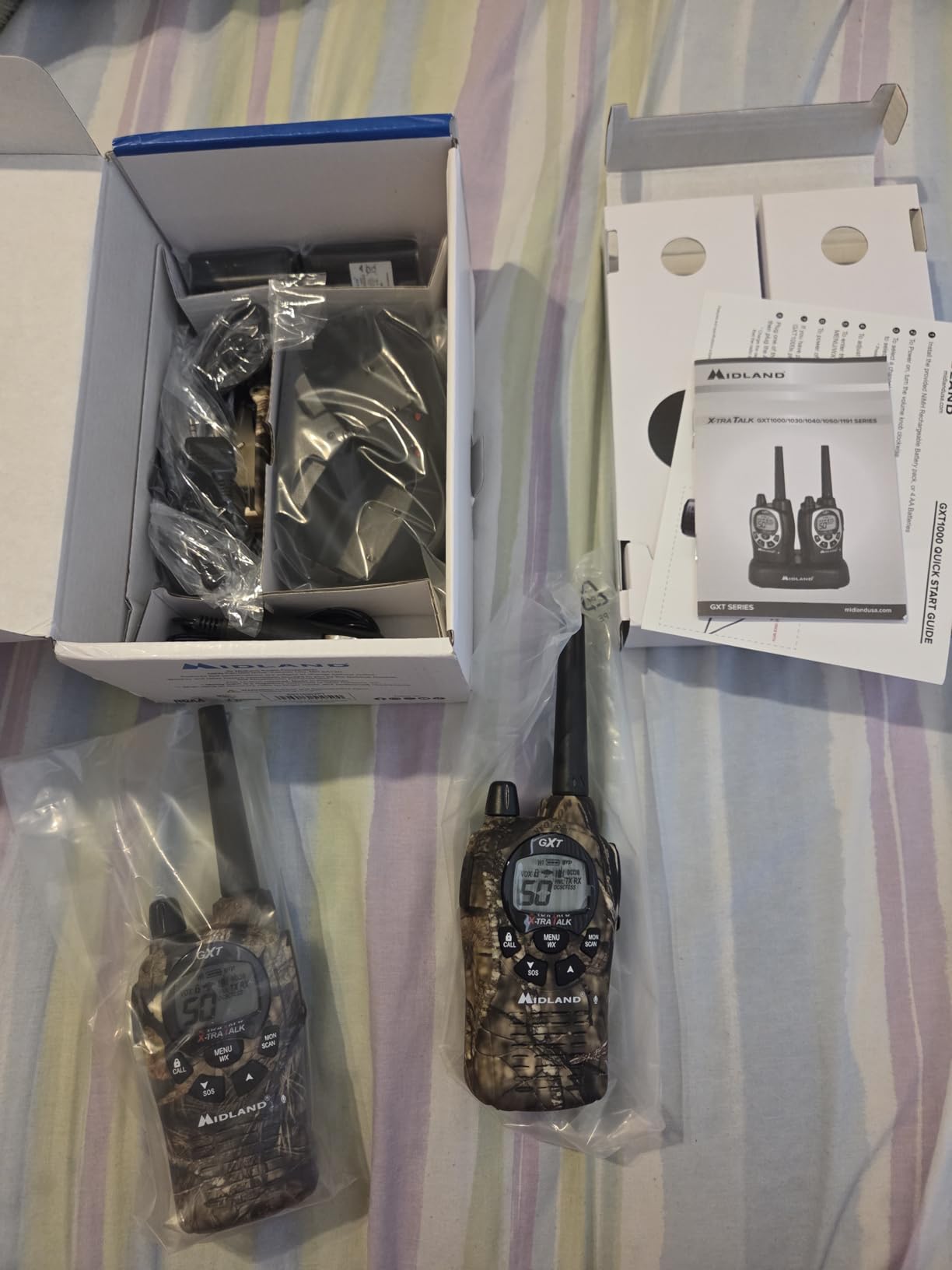 Midland 50 Channel GMRS Two-Way Radio - Long Range Walkie Talkie with 142 Privacy Codes, SOS Siren, and NOAA Weather Alerts and Weather Scan (Black/Silver, Pair Pack) customer photo 1