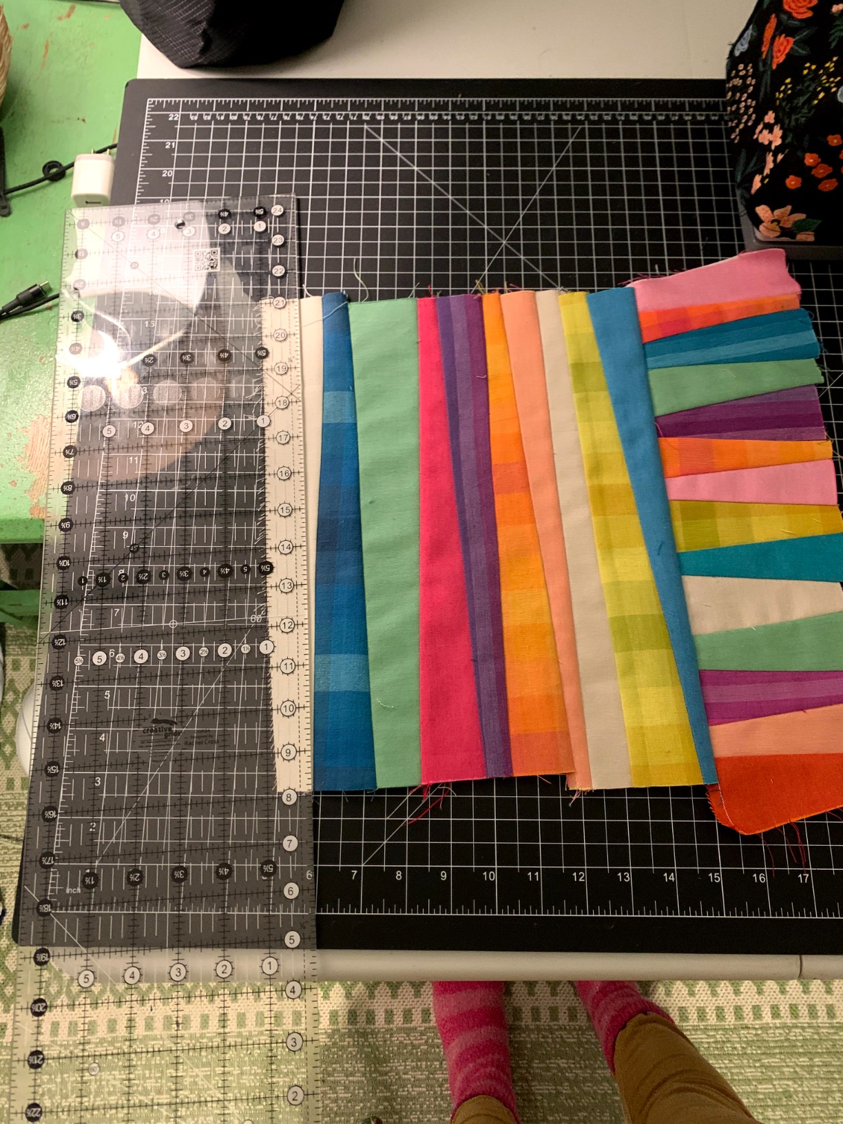 Quilt Ruler 6-1/2in x 24-1/2in Rectangle - CGR24 - Made in USA, Non-Slip Grip Acrylic Quilting, Sewing, Crafting, Patchwork Ruler for Measuring & Cutting Fabric customer photo 2
