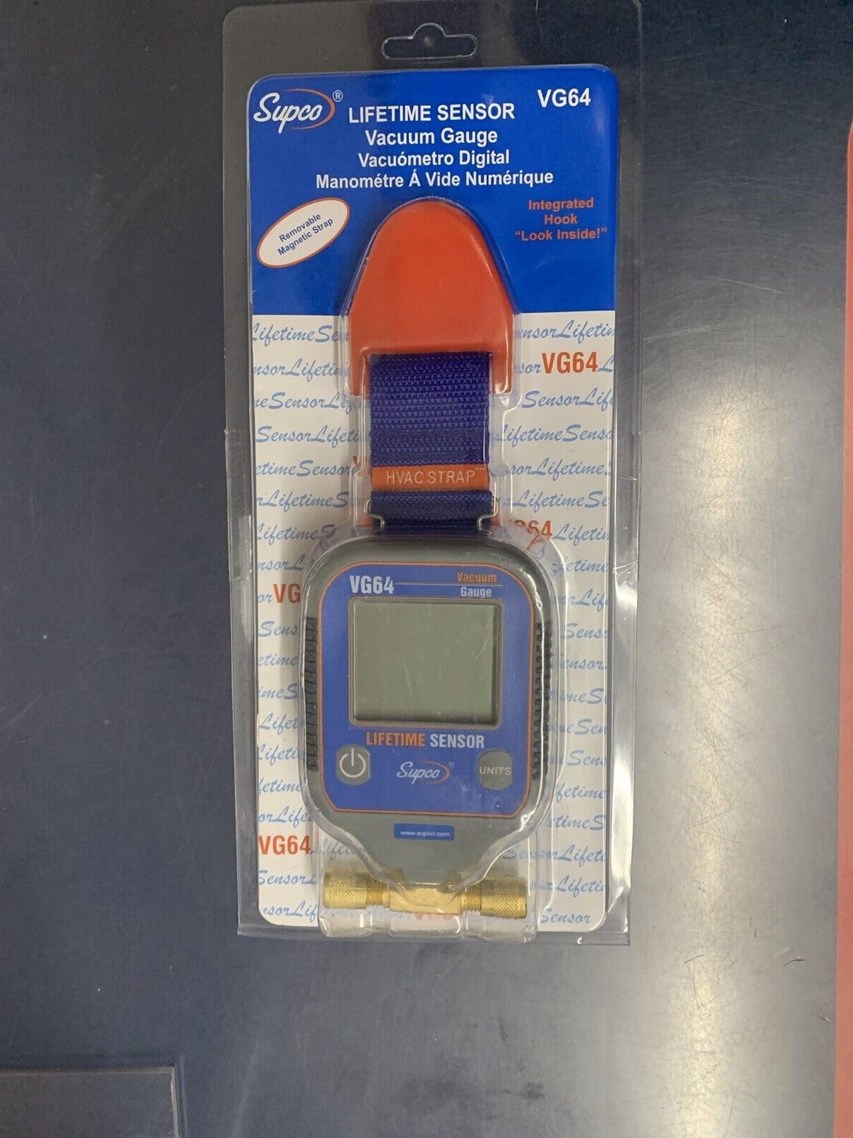 CPS VG64 Vacuum Gauge, Digital Display, 0-12000 microns Range, 10% Accuracy, 1/4