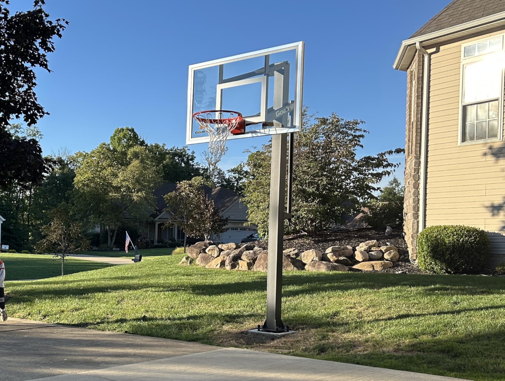 Goalrilla GS54 In Ground Basketball Hoop with Adjustable Height Backboard and Pro-Style Breakaway Rim customer photo 2