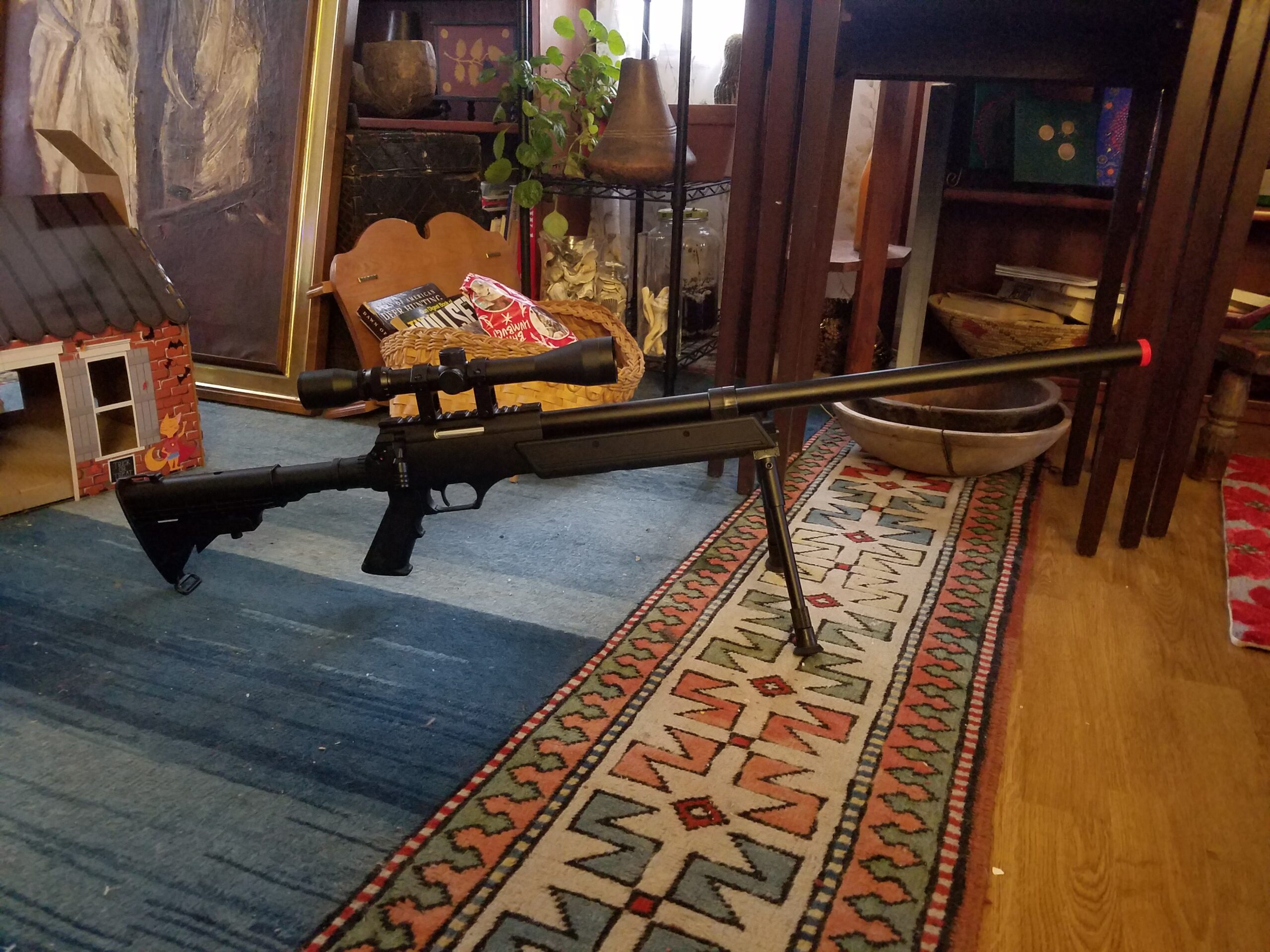 spring bolt action well m187d fps-550 metal airsoft sniper rifle gun w/ scope, bi-pod customer photo 1