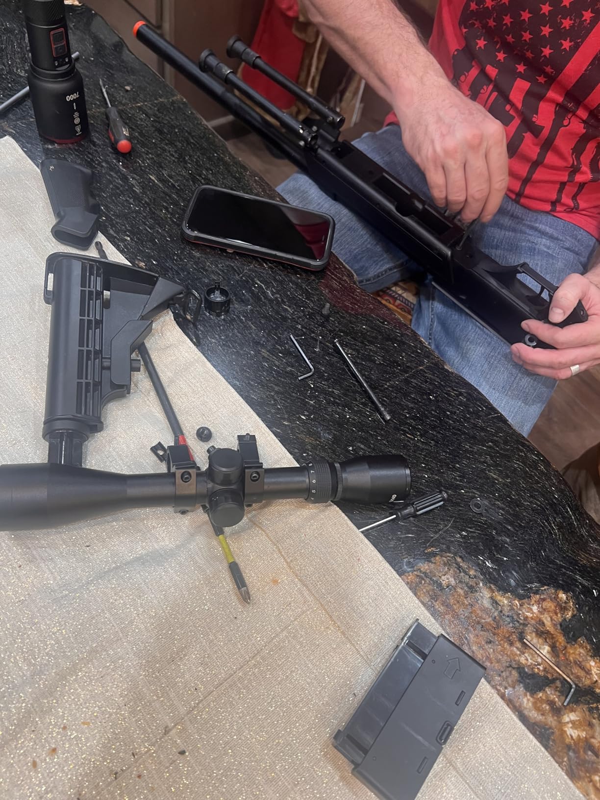 spring bolt action well m187d fps-550 metal airsoft sniper rifle gun w/ scope, bi-pod customer photo 2