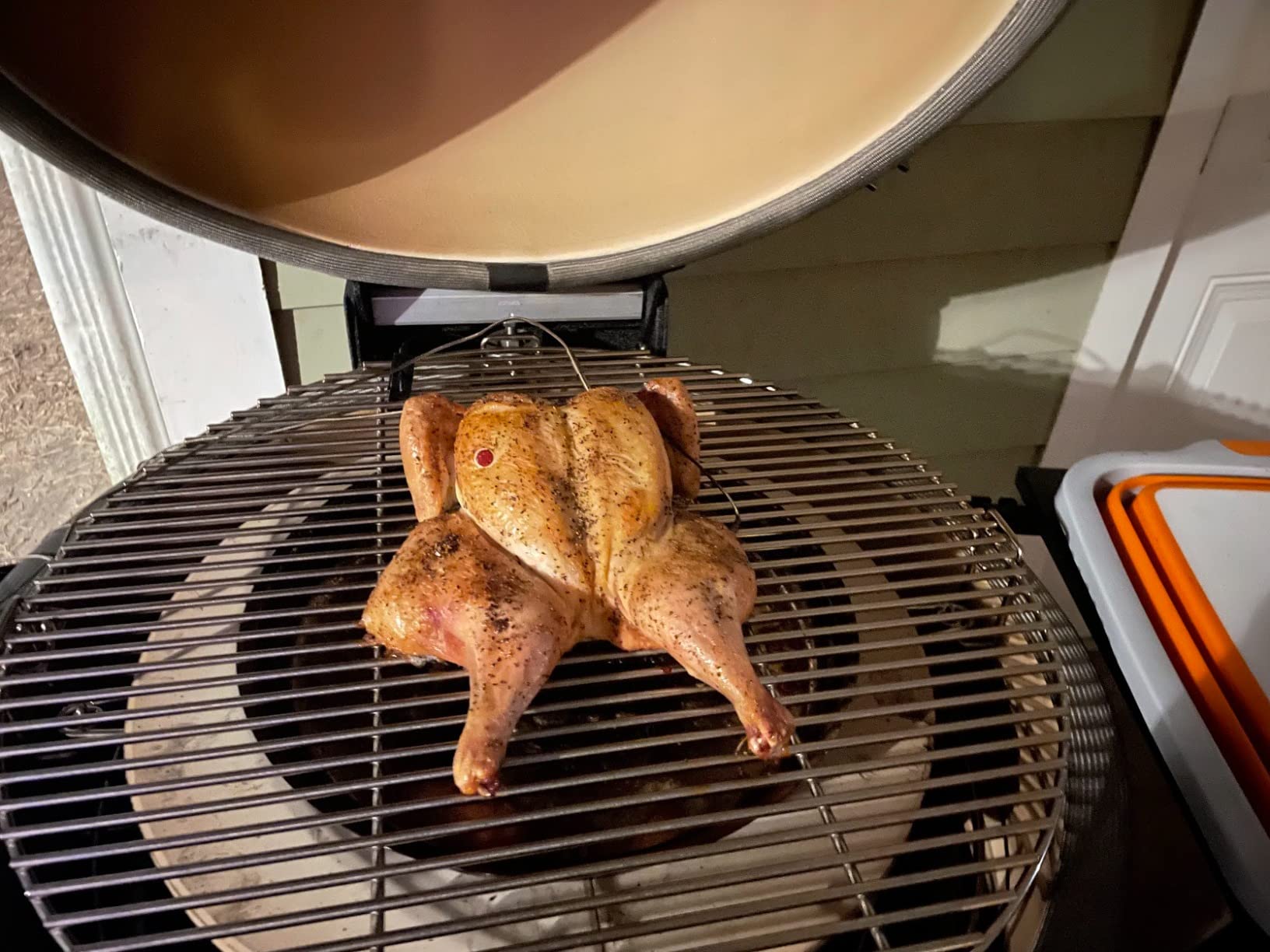 Kamado Joe Big Joe Series I 24-inch Ceramic Charcoal Grill and Smoker with Cart, Side Shelves, Stainless Steel Grates and 450 Cooking Square Inches in Red, Model BJ24Rh customer photo 2