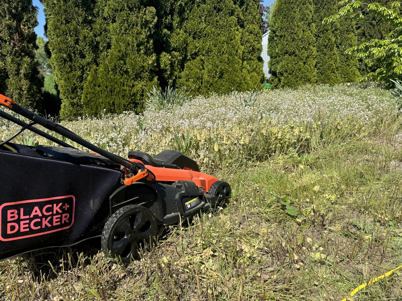 BLACK+DECKER 20-Inch Corded Electric Lawn Mower, Ultra Light Push Mower, 13-Amp High Output Motor, 3 in 1 Cutting Versatility, Tool Free Height Adjustment, 7-setting Cutting Height (MM2000) customer photo 2