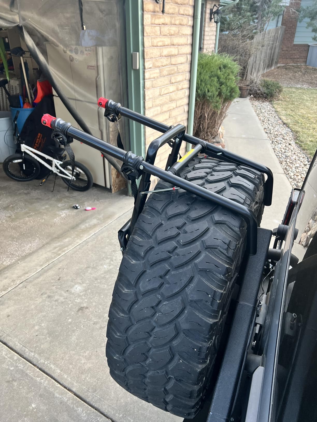 Allen Sports Deluxe 2-Bike Spare Tire Rack, Black customer photo 2