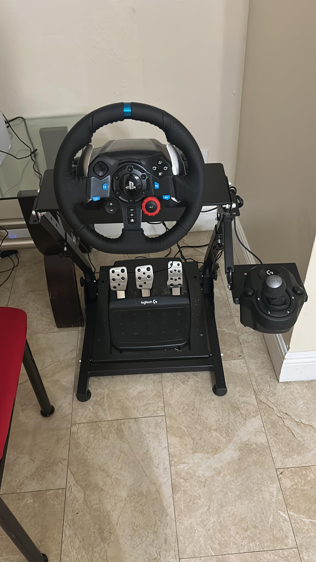 Logitech G920 Driving Force Racing Wheel and Pedals, Force Feedback + Logitech G Driving Force Shifter - Xbox Series X|S, Xbox One and PC, Mac customer photo 1
