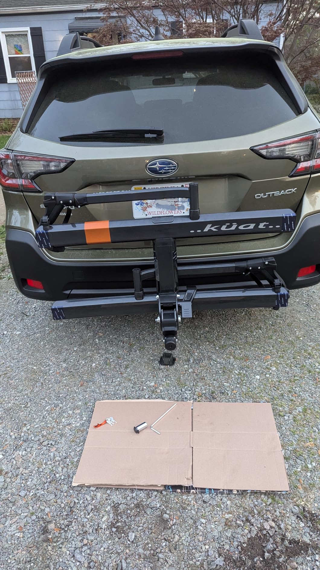 KUAT Sherpa 2.0 Durable Lightweight Aluminum Compact 2 Bike Transporting Hitch Rack with Cable Lock & Foldable Tire Cradles customer photo 1