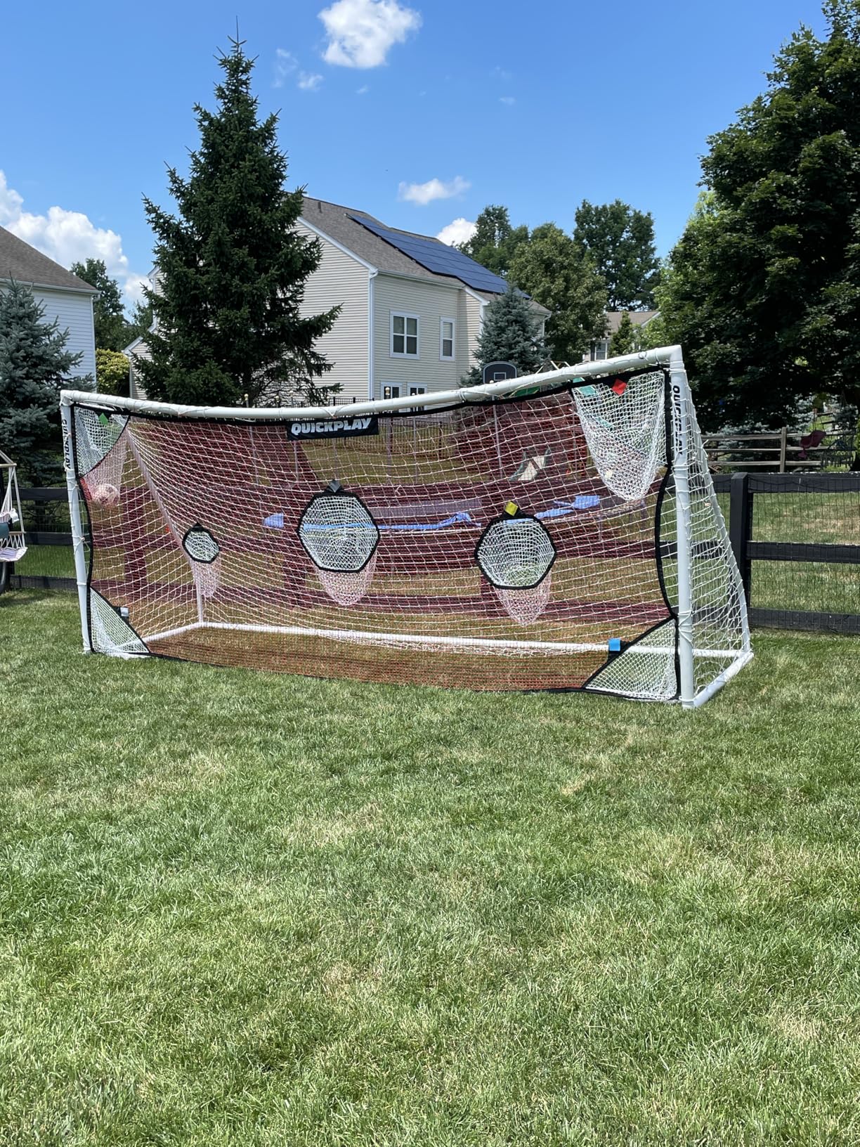 QuickPlay PRO Soccer Target Nets with 7 Scoring Zones - Practice Shooting & Goal Shots | Available in 4 Sizes | Portable Training Equipment | Soccer Frame Not Included customer photo 1