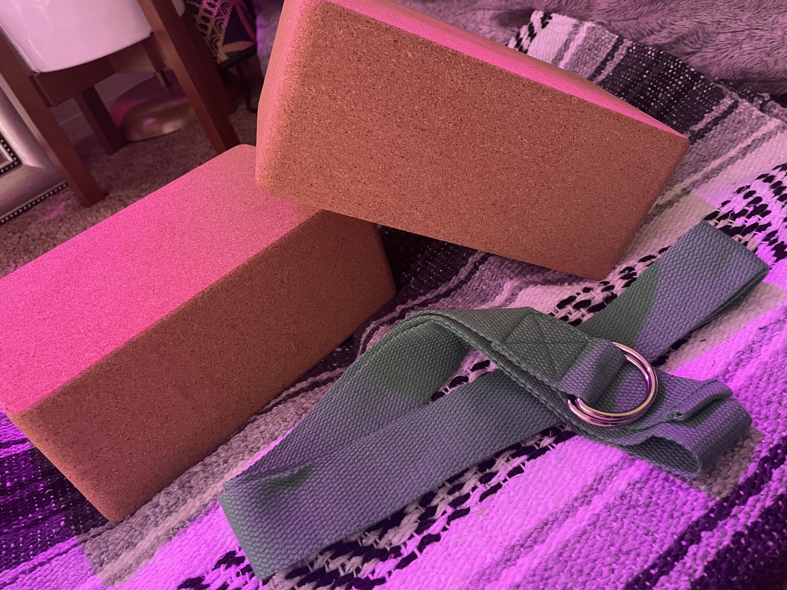JBM Yoga Blocks 2 Pack with Strap, Cork Block 2 Pack EVA Foam Yoga Bricks Set,Stretch Blocks customer photo 1