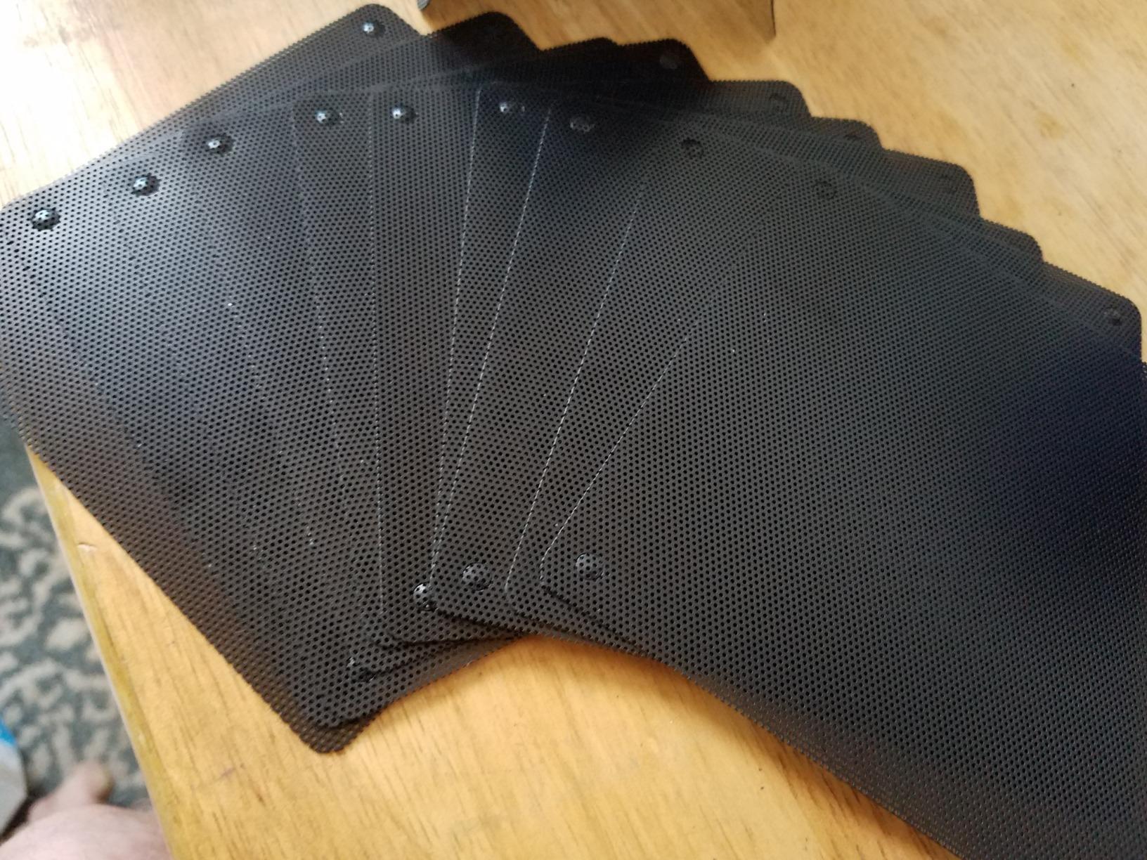 12 Pcs 120mm PVC Black PC Cooler Fan Dust Filter Dustproof Case Cover Computer Mesh customer photo 2