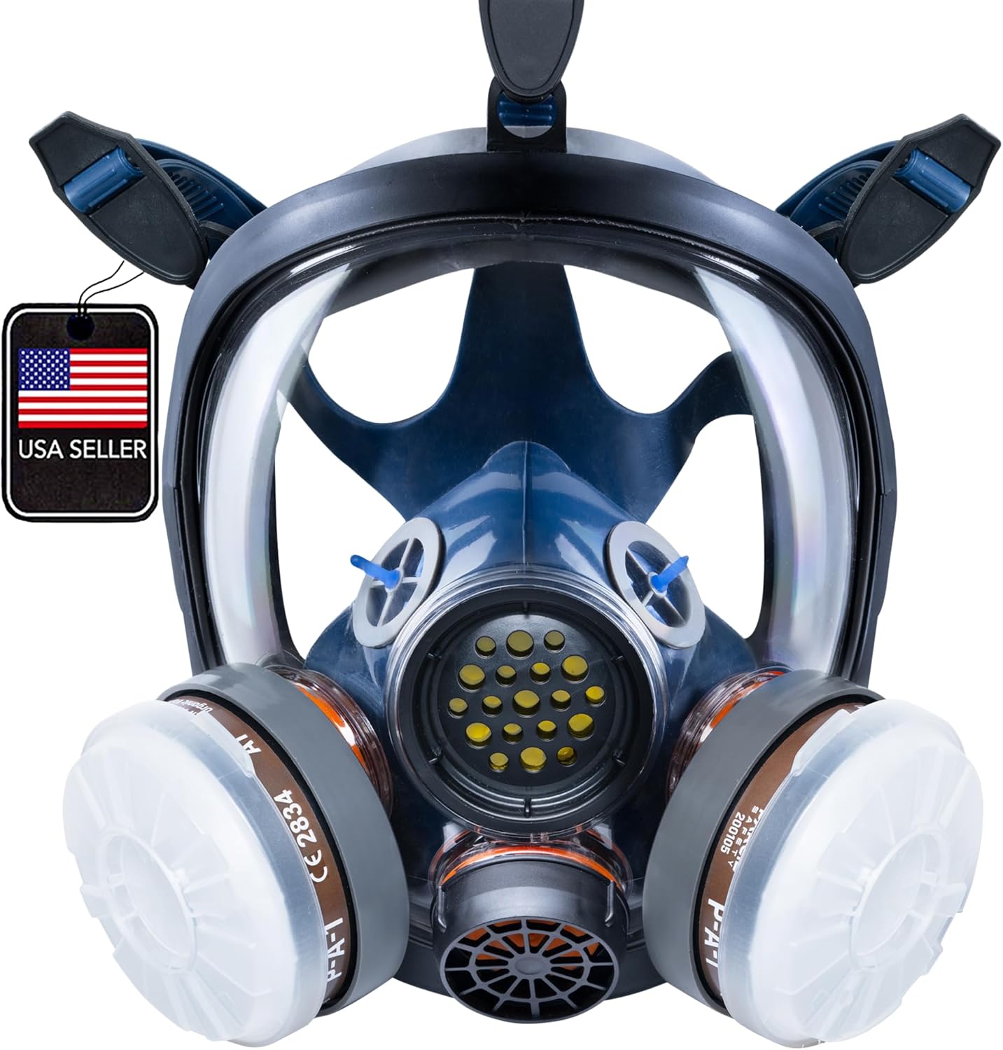 Parcil Distribution Full Face Respirator Mask with Filters - Durable Full Face Respirator Mask, Bayonet Filter Compatible customer photo 1
