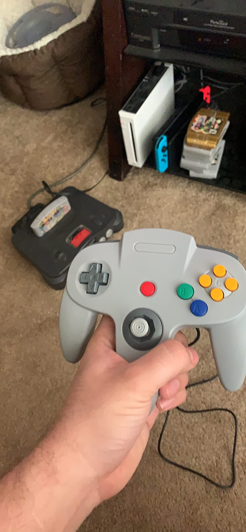 Classic N64 Controller, Retro N64 Wired Remote Joystick Gamepad Controller Compatible with N64 Video Game System Console Gray customer photo 2