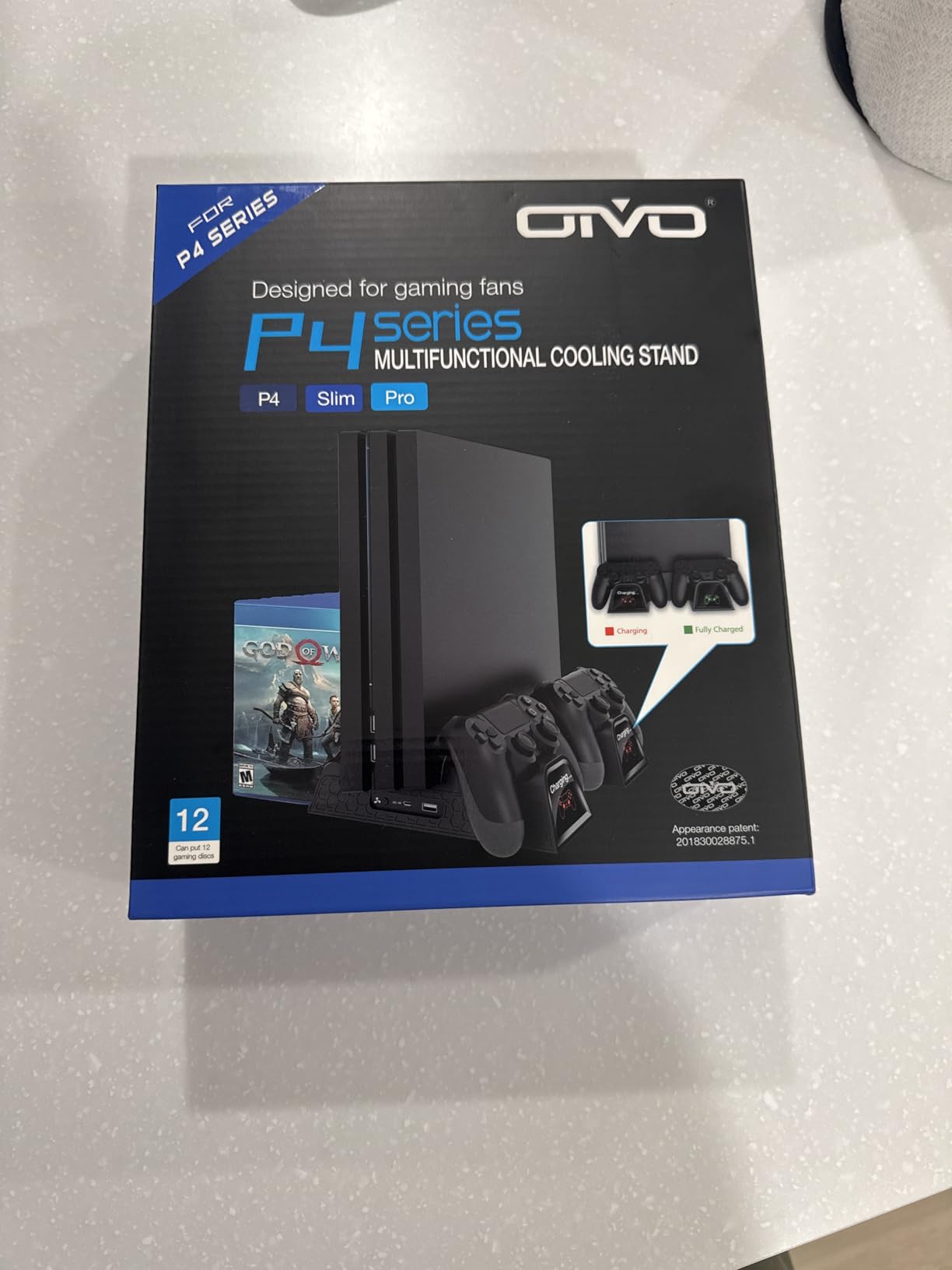 OIVO PS4 Stand for PlayStation 4 Console, Cooling Station for PS4 Slim/Pro/PlayStation 4 Consoles, Pro Vertical Stand with 12 Game Slots customer photo 2