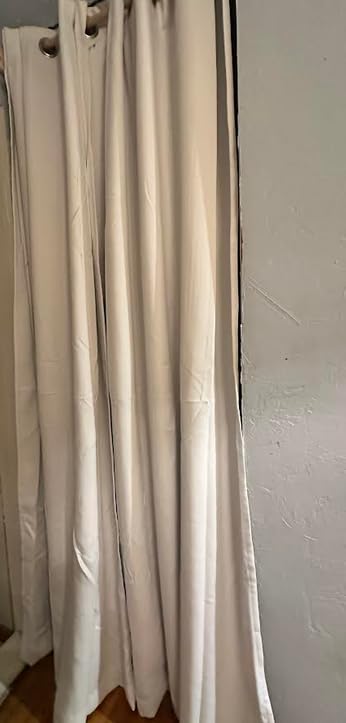 NICETOWN Grey Full Shade Curtain Panels, Pair of Energy Smart & Noise Blocking Out Blackout Drapes for Dining Room Window, Thermal Insulated Guest Room Lined Window Dressing(Gray, 52 x 84 inch) customer photo 2
