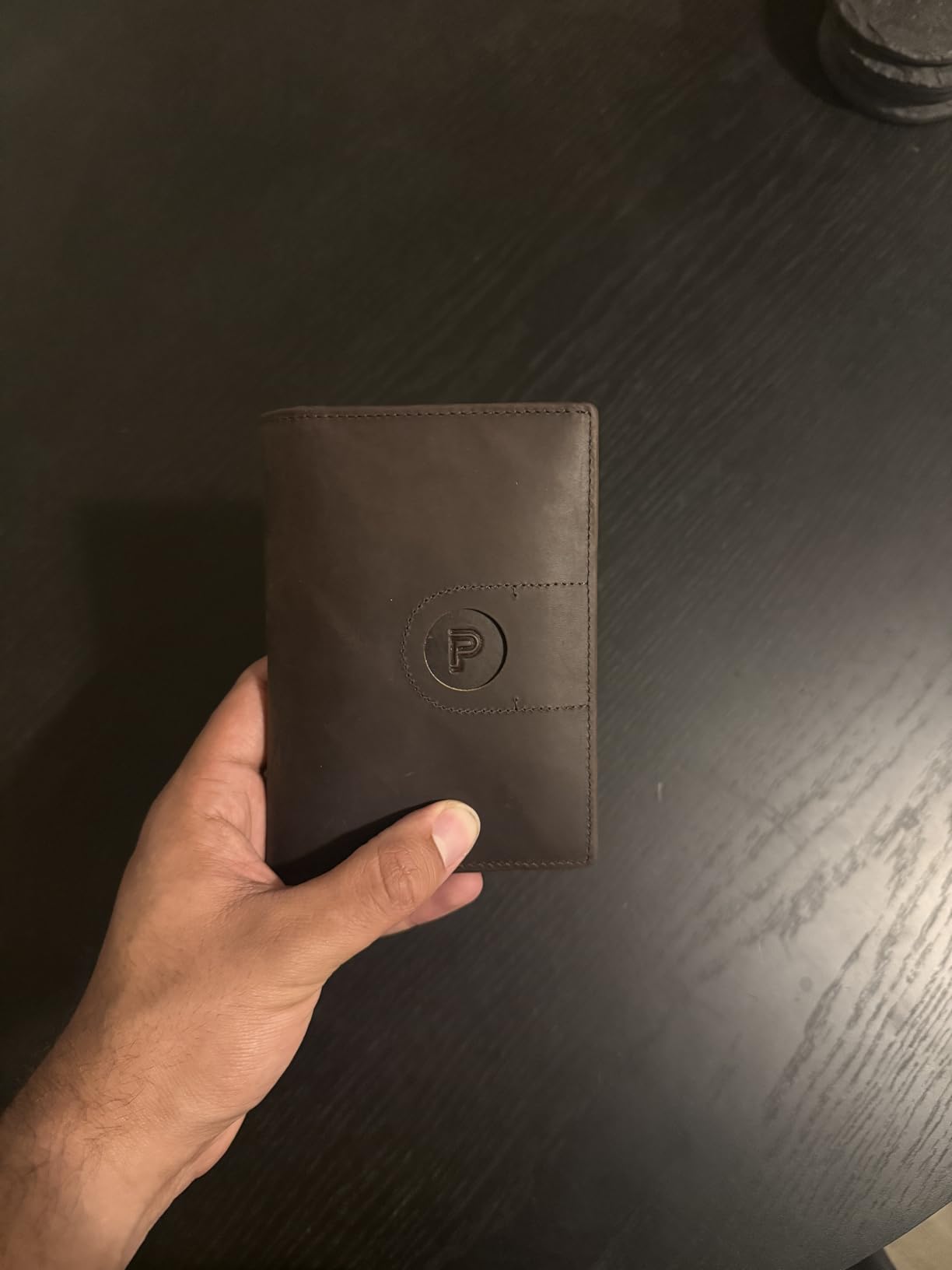 Slim RFID Blocking Leather Passport Holder Travel Bifold Wallet For Men customer photo 2