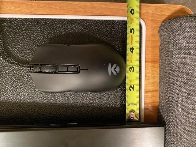 HUANUO Lap Desk - Fits up to 17 inches Laptop Desk, Built in Mouse Pad & Wrist Pad for Notebook, Laptop, Tablet, Lap Stand with Tablet, Pen & Phone Holder, Wood Grain customer photo 2