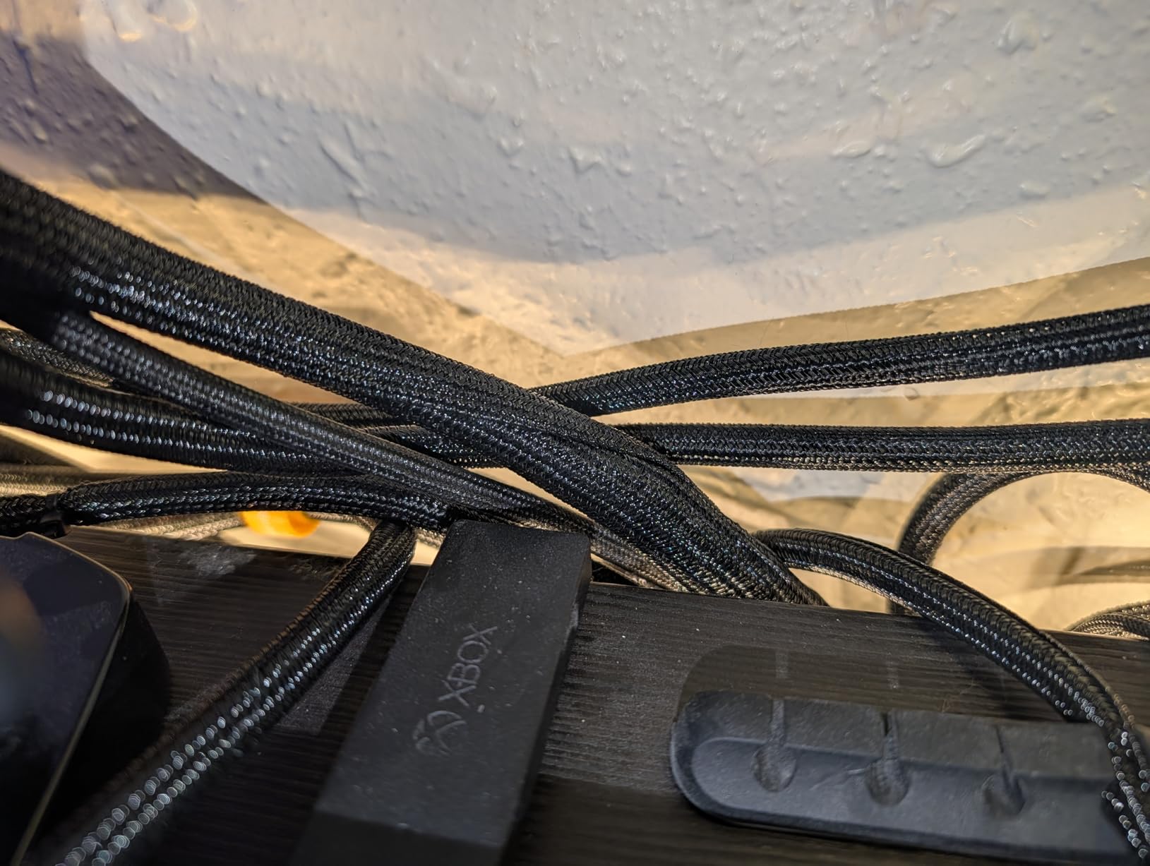 Alex Tech 10ft - 1/2 inch Cord Protector Wire Loom Tubing Cable Sleeve Split Sleeving For USB Cable Power Cord Audio Video Cable - Protect Cat From Chewing - Black customer photo 1