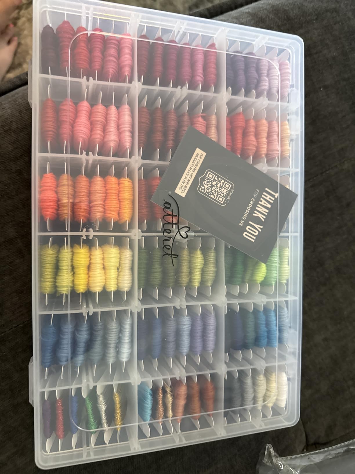 The Original 108-Color Embroidery Floss Kit - 99 Cotton & 9 Metallic Threads with DMC Color Coding - Perfect for Cross Stitch, Friendship Bracelets, String Crafts, and Embroidery Thread Organizer Box customer photo 2