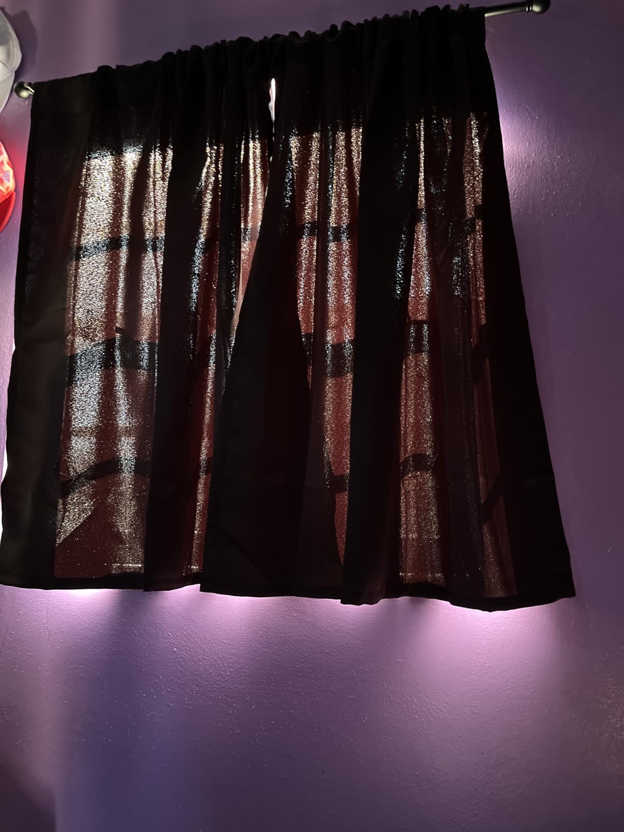 DWCN Blackout Curtains - Thermal Insulated, Energy Saving & Noise Reducing Bedroom and Living Room Curtains, Black, W 42x L 63 Inch, Set of 2 Rod Pocket Curtain Panels customer photo 1