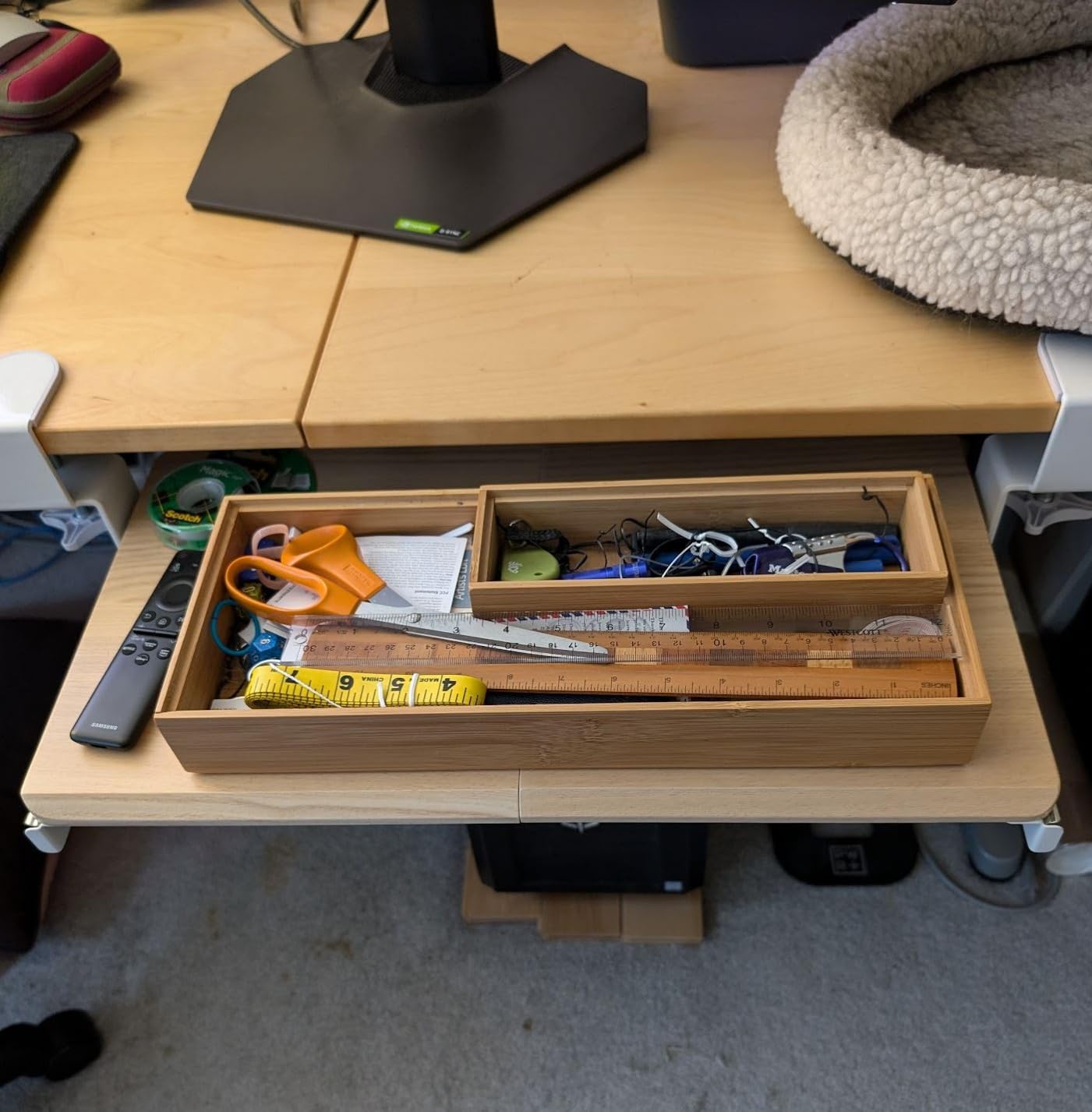 VIVO Large Keyboard Tray Under Desk Pull Out with Extra Sturdy C Clamp Mount System, 27 (33 Including Clamps) x 11 Inch Slide-Out Platform Computer Drawer for Typing, Black, MOUNT-KB05E customer photo 2