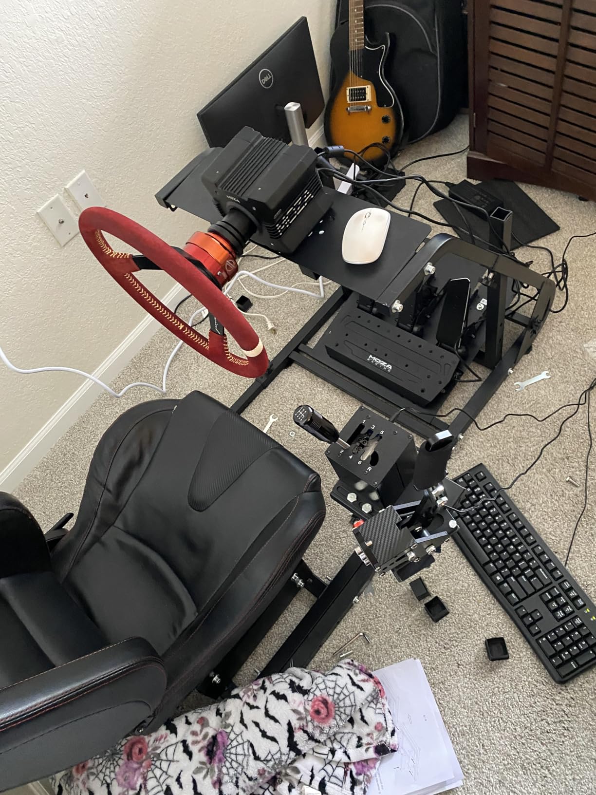 Marada Reinforced Stabilizing Racing Steering Wheel Cockpit Fit for Fanatec, for PXN, for Thrustmaster, for Logitech Device Adjustable Driving Simulator Stand customer photo 1