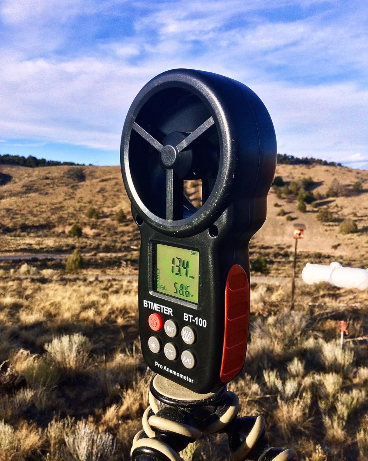 BTMETER BT-100 Handheld Anemometer, Digital Wind Speed CFM Meter Gauge Air Flow Velocity Tester for HVAC Shooting Drone, Wind Chill, 14°F-113°F Wind Temperature customer photo 2