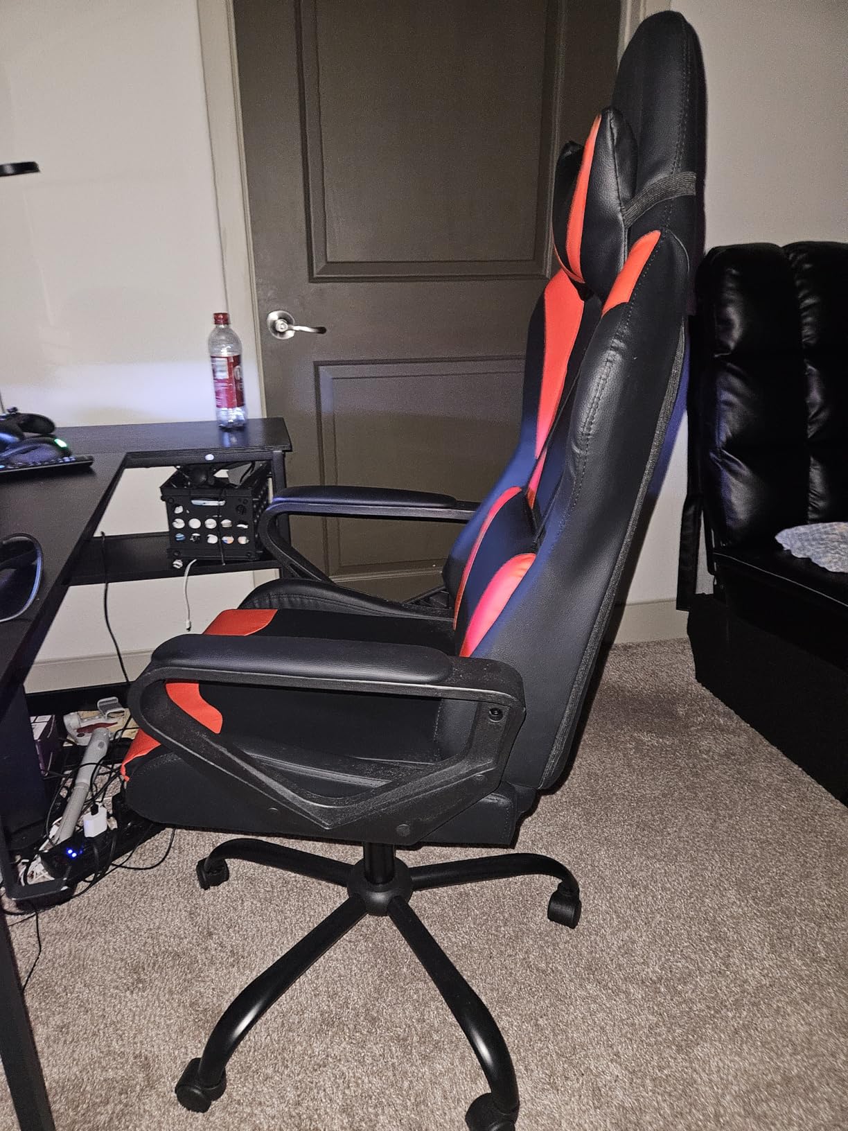 BestOffice High-Back Gaming Chair PC Office Chair Computer Racing Chair PU Desk Task Chair Ergonomic Executive Swivel Rolling Chair with Lumbar Support for Back Pain Women, Men, White customer photo 2