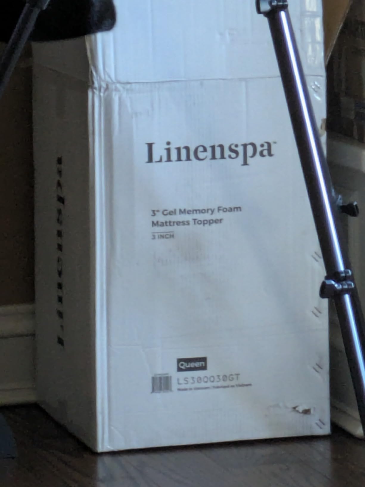 LINENSPA Memory Foam Mattress Topper - 3 Inch Gel Infused Memory Foam - Plush Feel - Cooling and Pressure Relieving - CertiPUR Certified - Queen Size customer photo 1