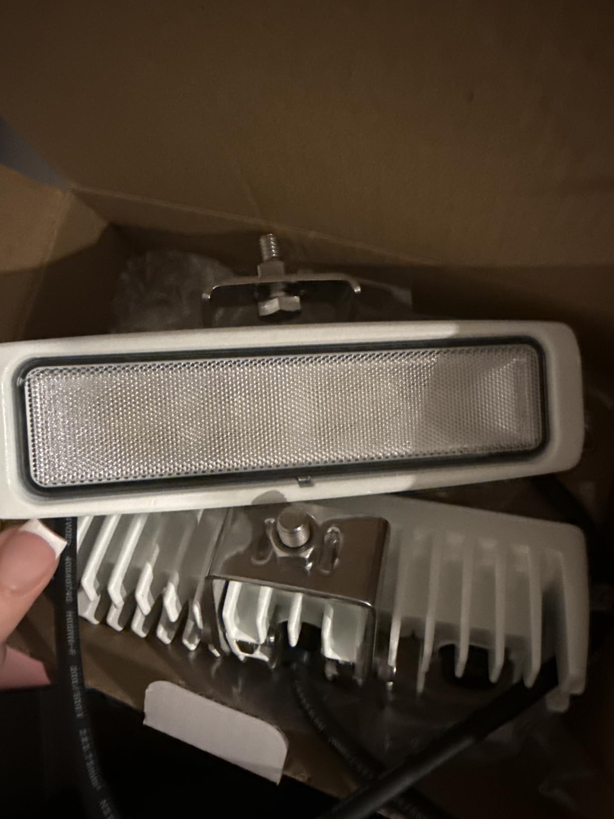 EXZEIT Waterproof Led Boat Lights, 2 pc 72W Deck/Dock Marine Lights 4000LMS 180°Flood Light, 6.3inch, 12/24 V Led Light Bar customer photo 1